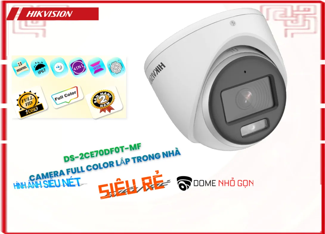 DS-2CE70DF0T-MF sắc nét Hikvision