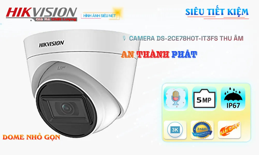 DS-2CE78H0T-IT3FS sắc nét Hikvision DS-2CE78H0T-IT3FS sắc nét Hikvision