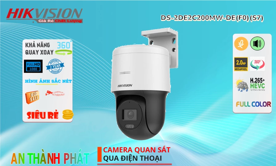 DS-2DE2C200MW-DE(F0)(S7) sắc nét Hikvision