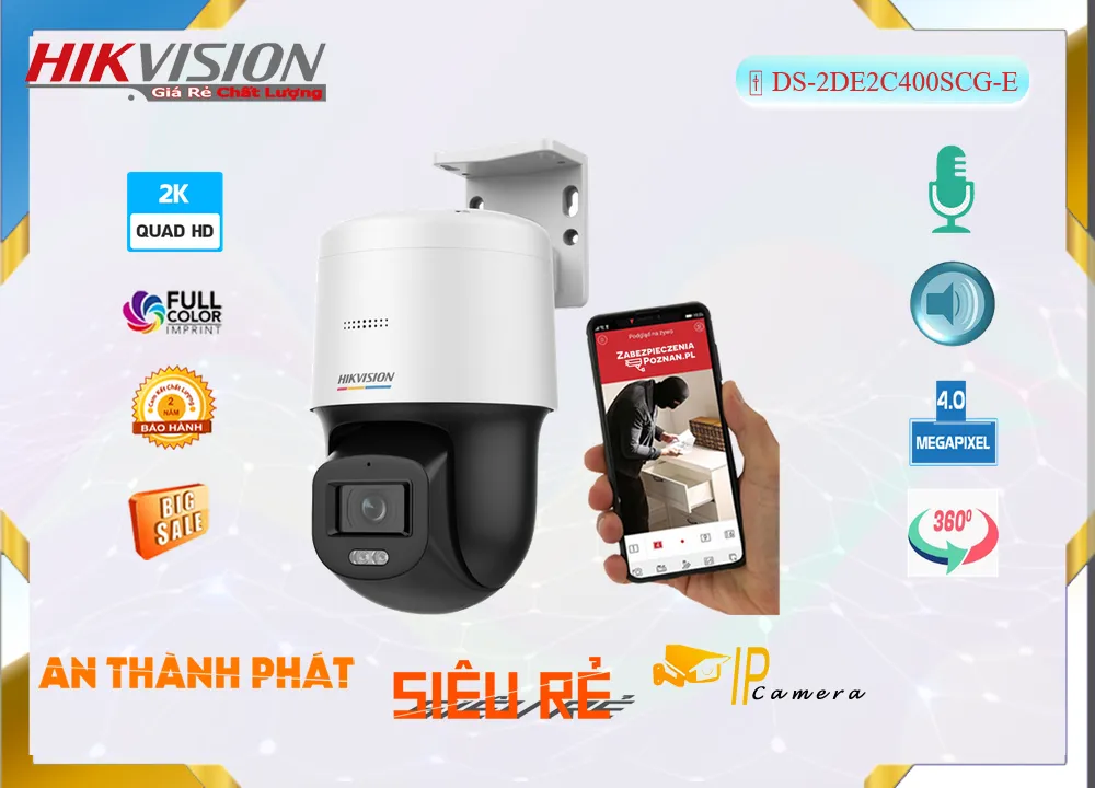 DS-2DE2C400SCG-E sắc nét Hikvision
