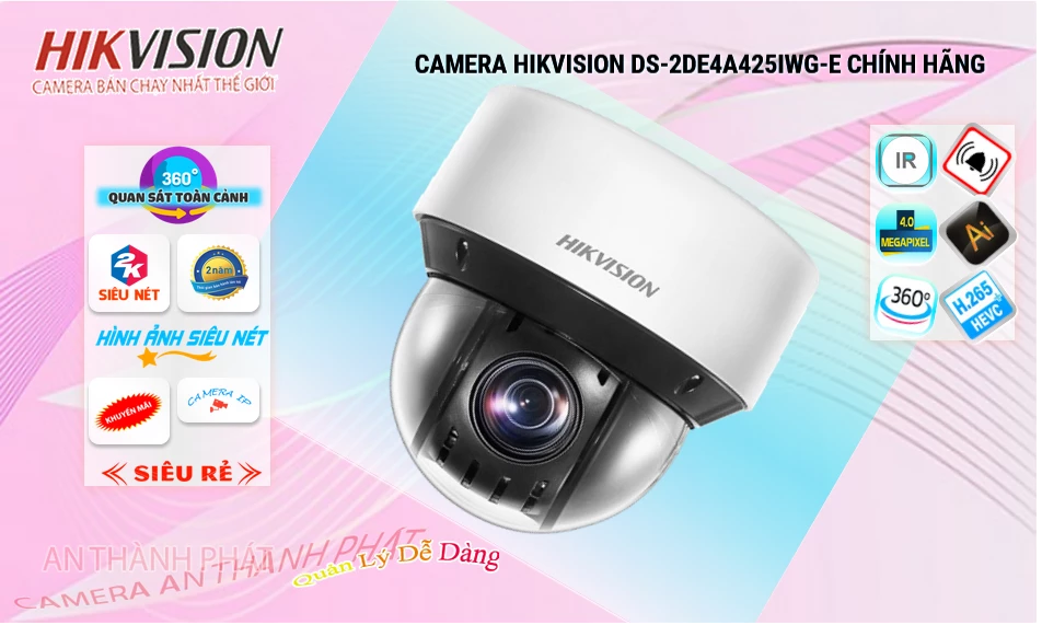 DS-2DE4A425IWG-E sắc nét Hikvision DS-2DE4A425IWG-E sắc nét Hikvision