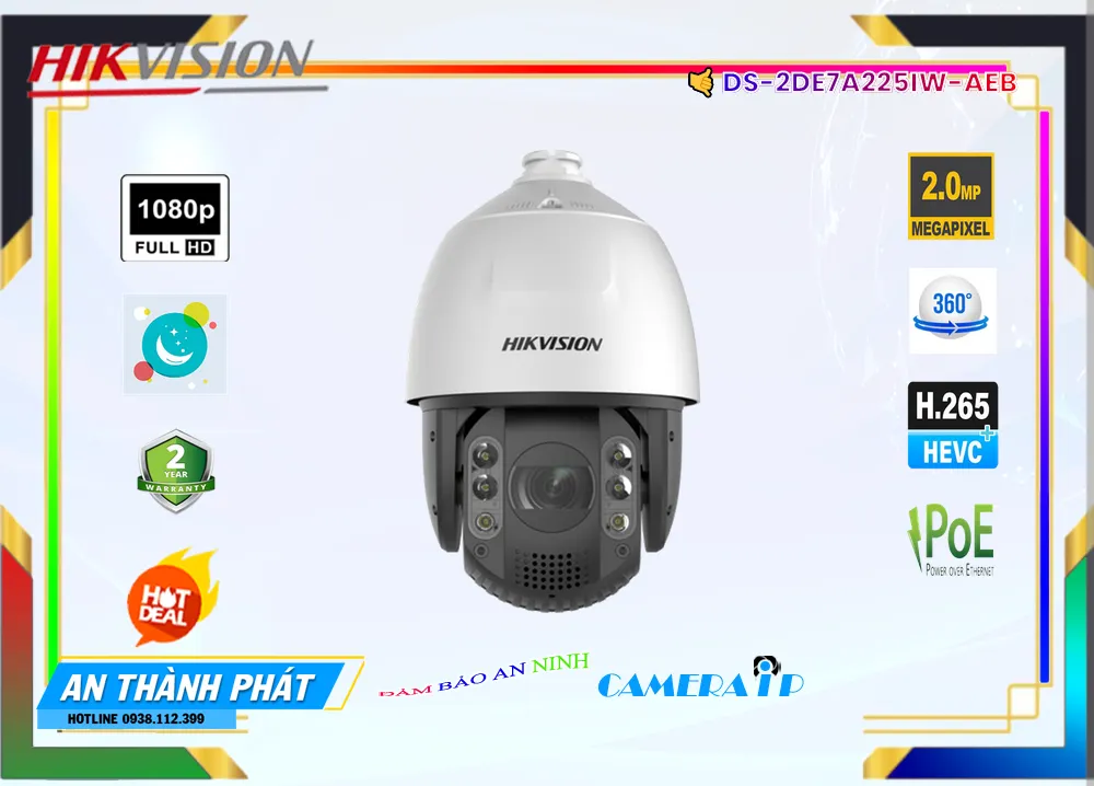 DS-2DE7A225IW-AEB sắc nét Hikvision DS-2DE7A225IW-AEB sắc nét Hikvision