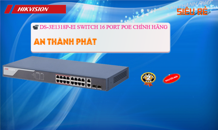 DS-3E1318P-EI Switch chia mạng Hikvision DS-3E1318P-EI Switch chia mạng Hikvision