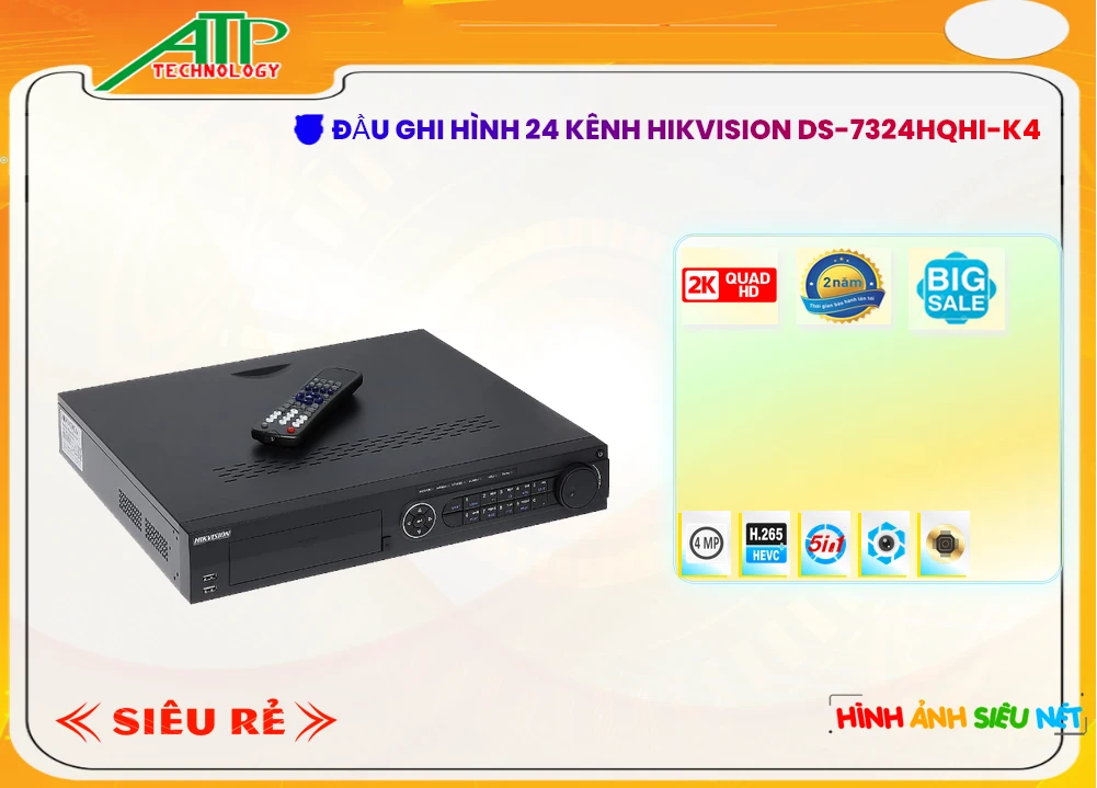 DS-7324HQHI-K4, hikvision DS-7324HQHI-K4, đầu ghi DS-7324HQHI-K4, đầu ghi hình DS-7324HQHI-K4, đầu ghi 24 Kênh DS-7324HQHI-K4, đầu ghi hikvision DS-7324HQHI-K4