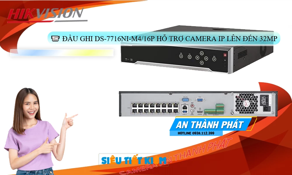 DS-7716NI-M4/16P sắc nét Hikvision DS-7716NI-M4/16P sắc nét Hikvision