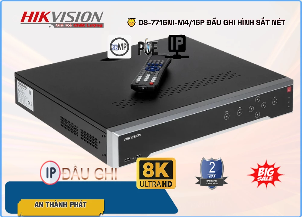 DS-7716NI-M4/16P sắc nét Hikvision DS-7716NI-M4/16P sắc nét Hikvision