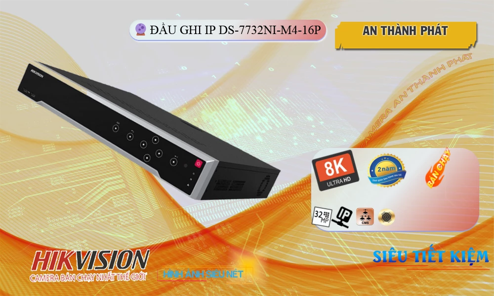 DS-7732NI-M4/16P sắc nét Hikvision