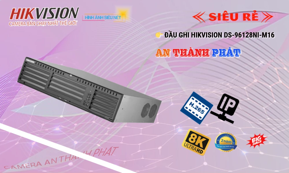 DS-96128NI-M16 sắc nét Hikvision