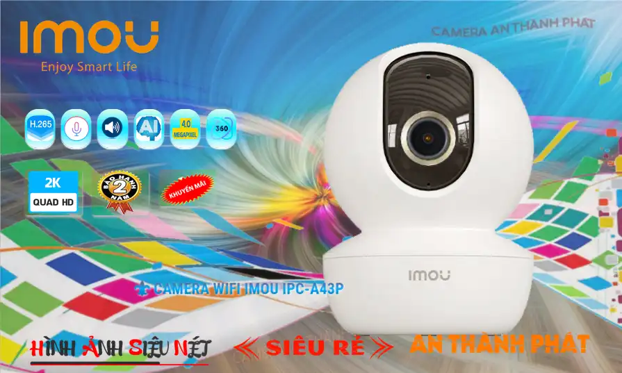 IPC-A43P sắc nét Wifi Imou IPC-A43P sắc nét Wifi Imou