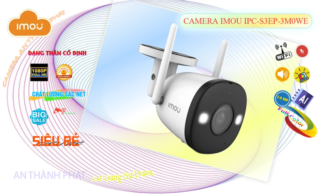 IPC-S3EP-3M0WE Camera  Wifi Imou Sắt Nét