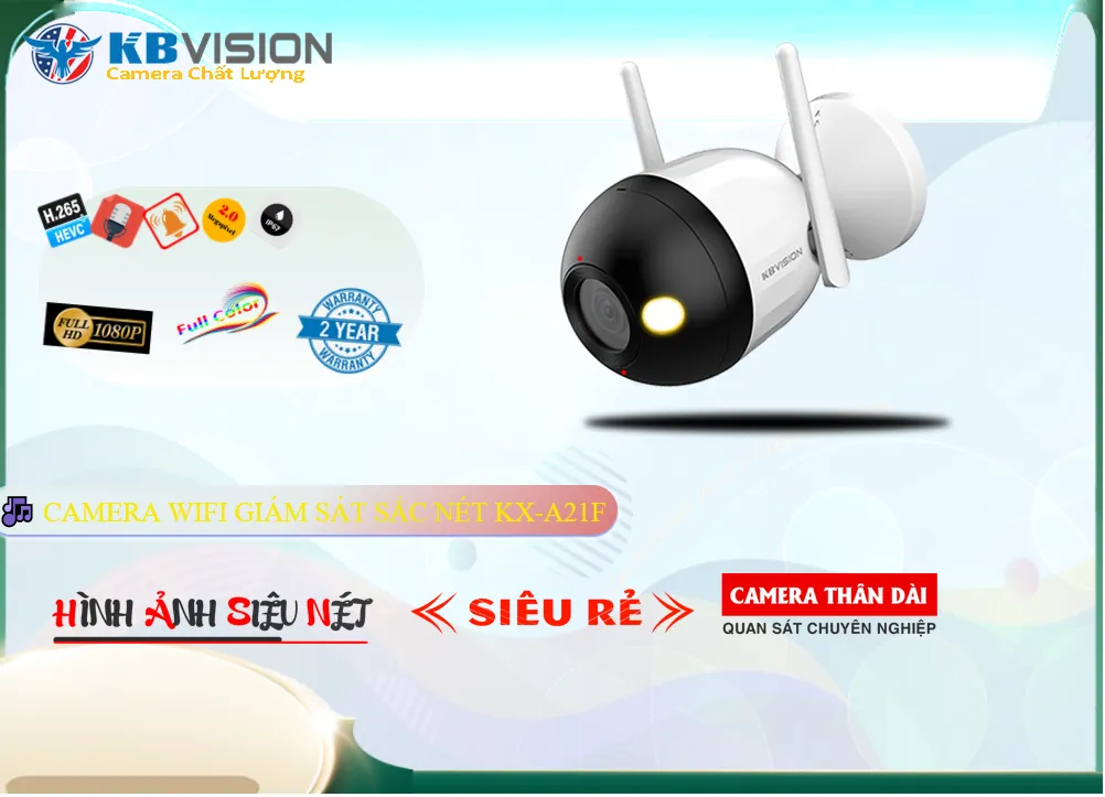 Camera Không Dây thông số có Cảm biến chuyển động chống trộm KX-A21F KBvision Với giá cạnh tranh Camera Không Dây thông số có Cảm biến chuyển động chống trộm KX-A21F KBvision Với giá cạnh tranh