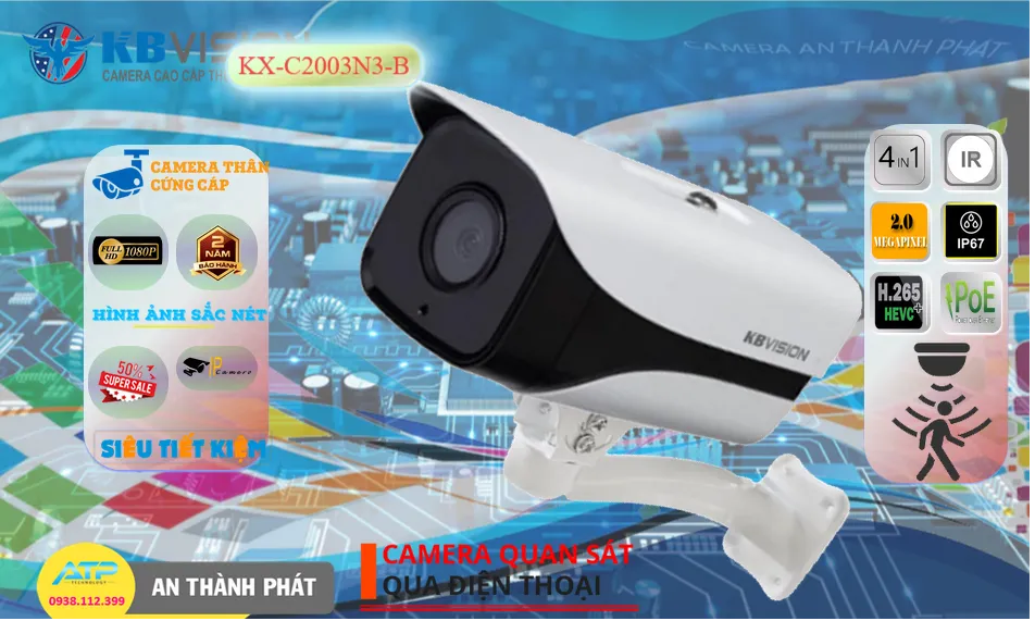 KX-C2003N3-B sắc nét KBvision
