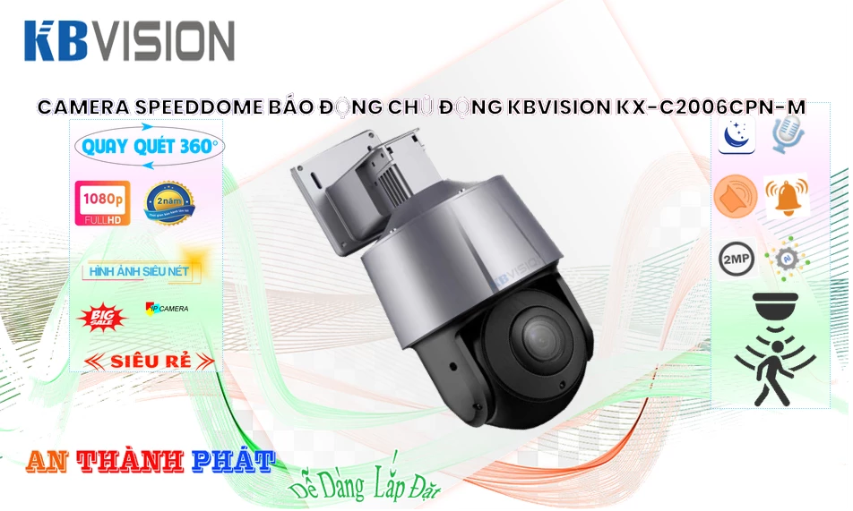Camera  KBvision Thiết kế Đẹp KX-C2006CPN-M ☑