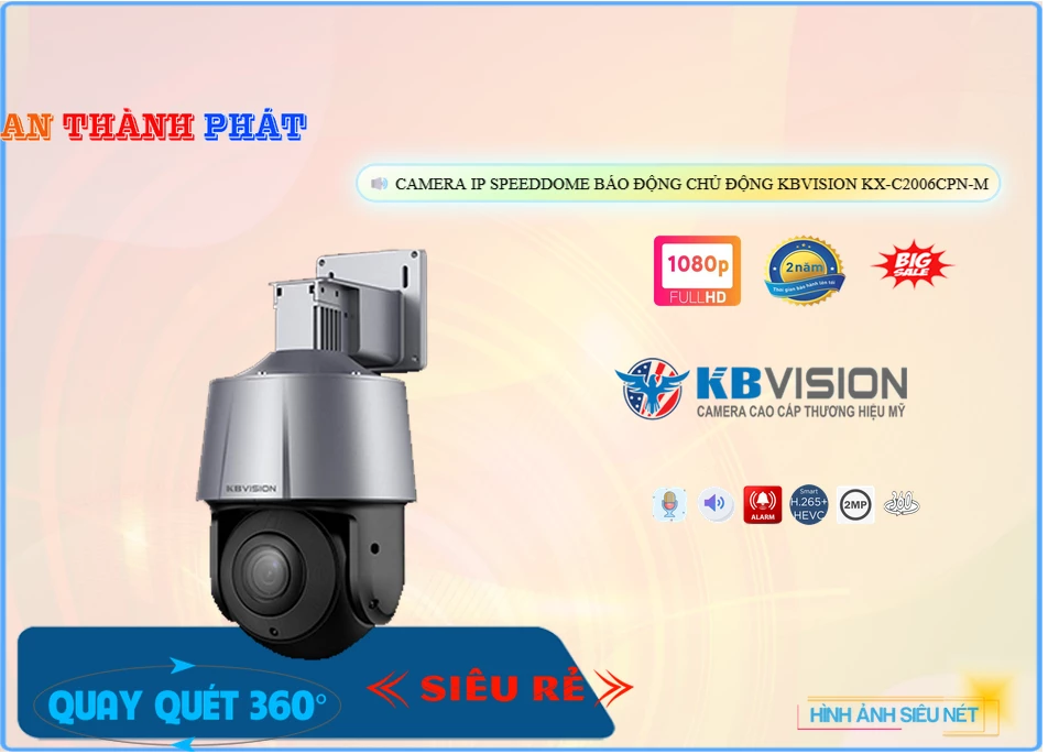 Camera  KBvision Thiết kế Đẹp KX-C2006CPN-M ☑