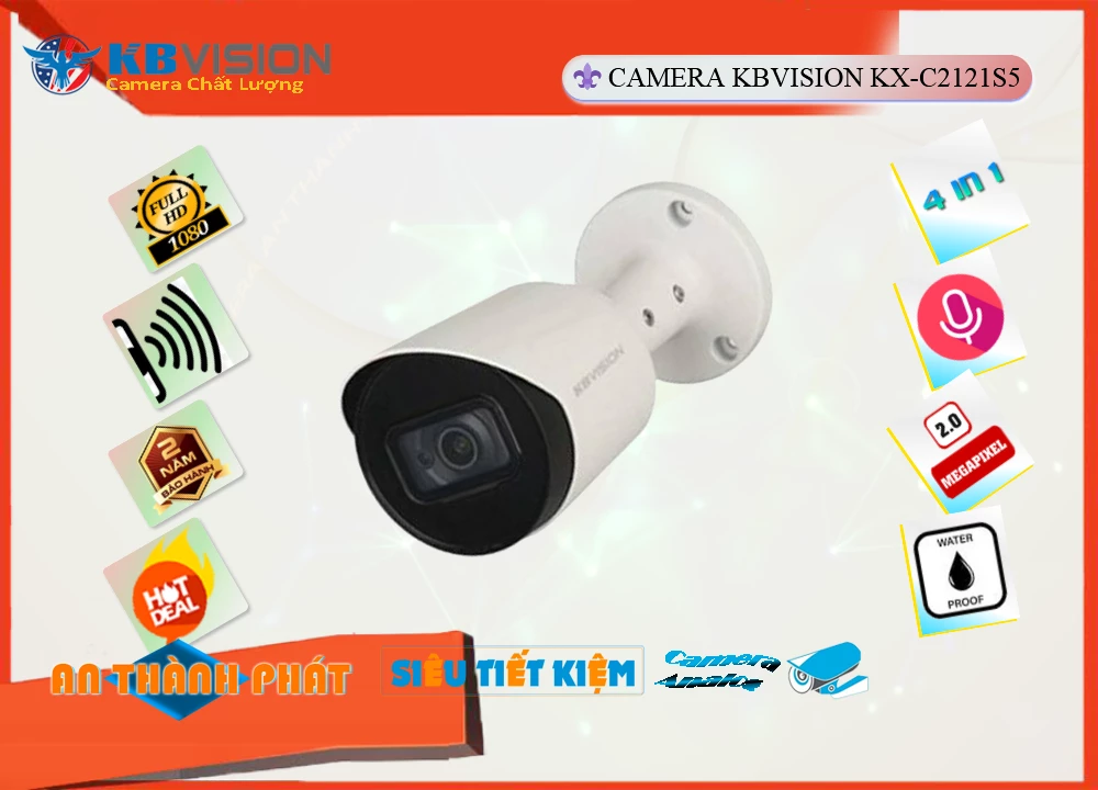 KX-C2121S5-A-VN sắc nét KBvision KX-C2121S5-A-VN sắc nét KBvision