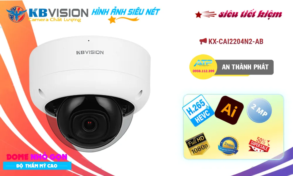 KX-CAi2204N2-AB sắc nét KBvision