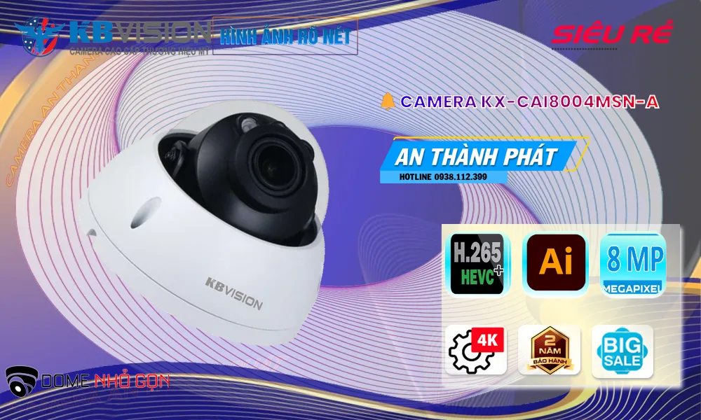 ➠  KX-CAi8004MSN-A sắc nét KBvision