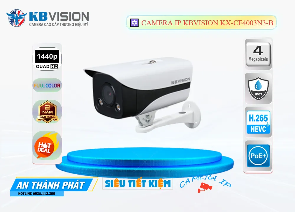 KX-CF4003N3-B sắc nét KBvision KX-CF4003N3-B sắc nét KBvision