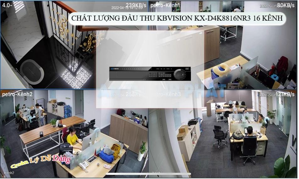 KX-D4K8816NR3 sắc nét KBvision