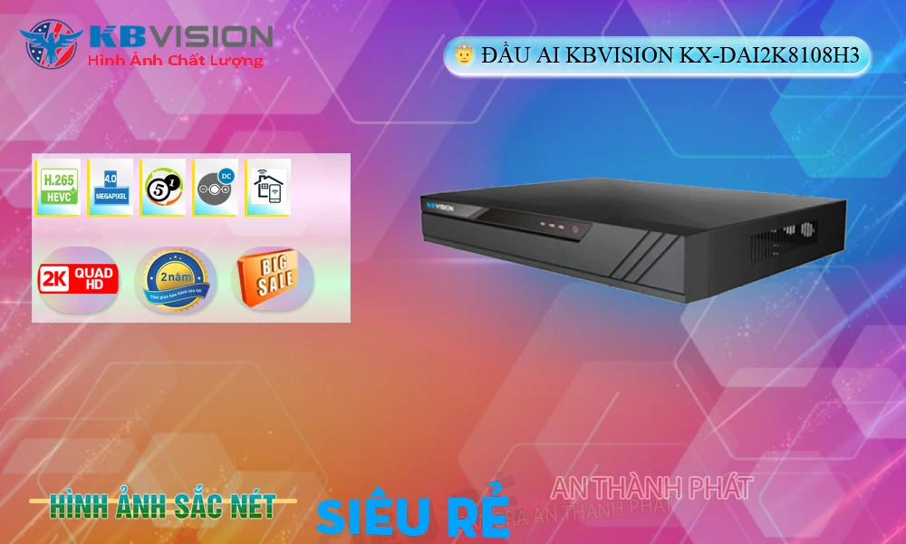 KX-DAi2K8108H3 sắc nét KBvision KX-DAi2K8108H3 sắc nét KBvision