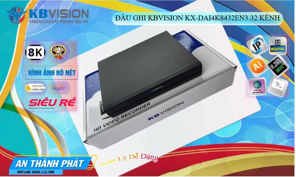 KX-DAi4K8432EN3 sắc nét KBvision KX-DAi4K8432EN3 sắc nét KBvision