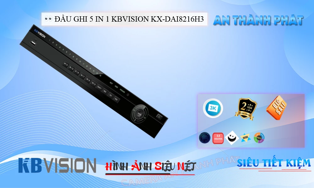 KX-DAi8216H3 sắc nét KBvision KX-DAi8216H3 sắc nét KBvision