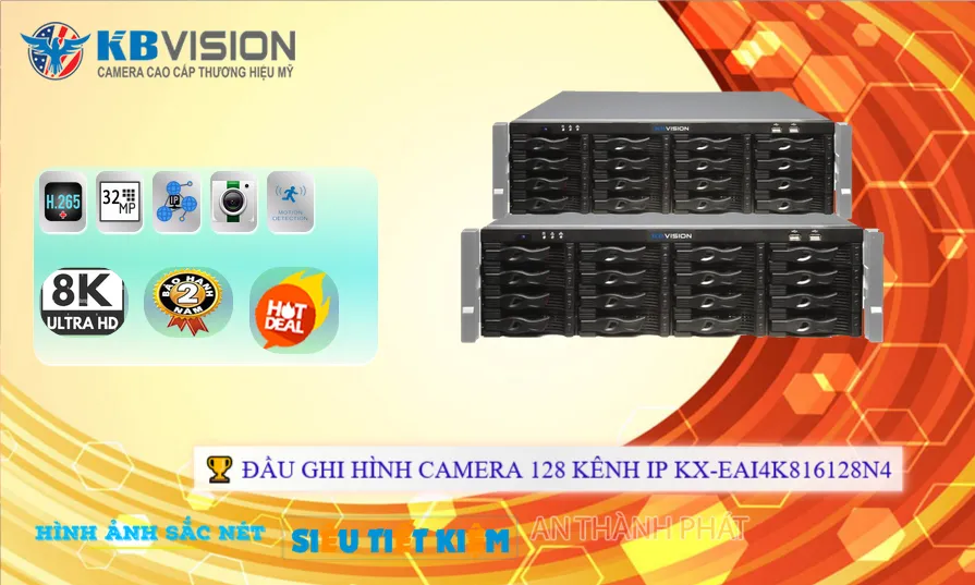 KBvision KX-EAi4K816128N4 sắc nét KBvision KX-EAi4K816128N4 sắc nét
