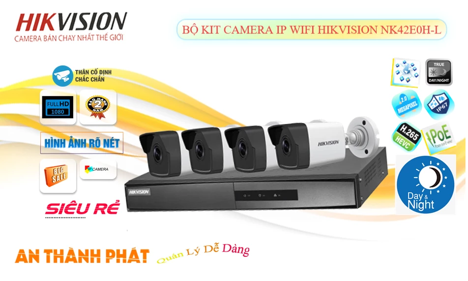 NK42E0H-L sắc nét Hikvision NK42E0H-L sắc nét Hikvision