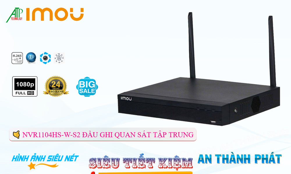 NVR1104HS-W-S2 Wifi Imou Thiết kế Đẹp NVR1104HS-W-S2 Wifi Imou Thiết kế Đẹp