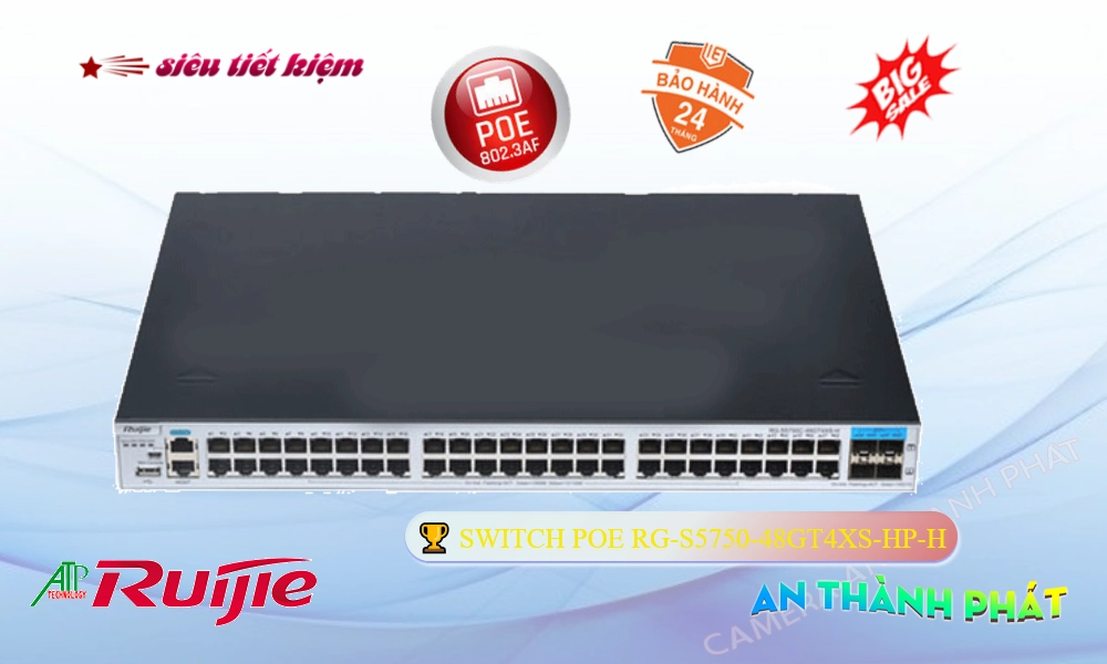 RG-S5750-48GT4XS-HP-H Switch chia mạng Hãng Ruijie RG-S5750-48GT4XS-HP-H Switch chia mạng Hãng Ruijie