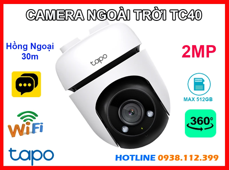 Tapo TC40 Camera IP Wifi Không Dây, Camera IP Wifi Không Dây Tapo TC40, Tapo TC40, camera quan sát Tapo TC40, lắp đặt camera Tapo TC40 giá rẻ, camera quay xoay 360 Tapo TC40, lắp camera ngoài trời Tapo TC40, camera Tapo TC40 chính hãng,
