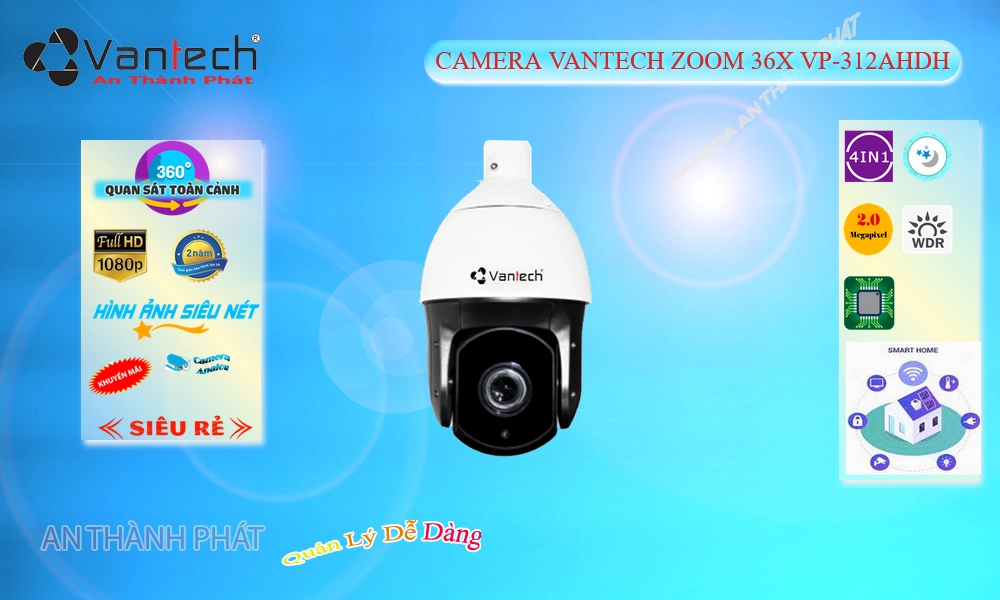 Camera VanTech VP-312AHDH Mẫu Đẹp Camera VanTech VP-312AHDH Mẫu Đẹp