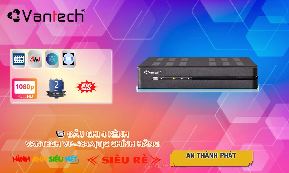 Đầu ghi VanTech VP-464A|T|C Mẫu Đẹp Đầu ghi VanTech VP-464A|T|C Mẫu Đẹp