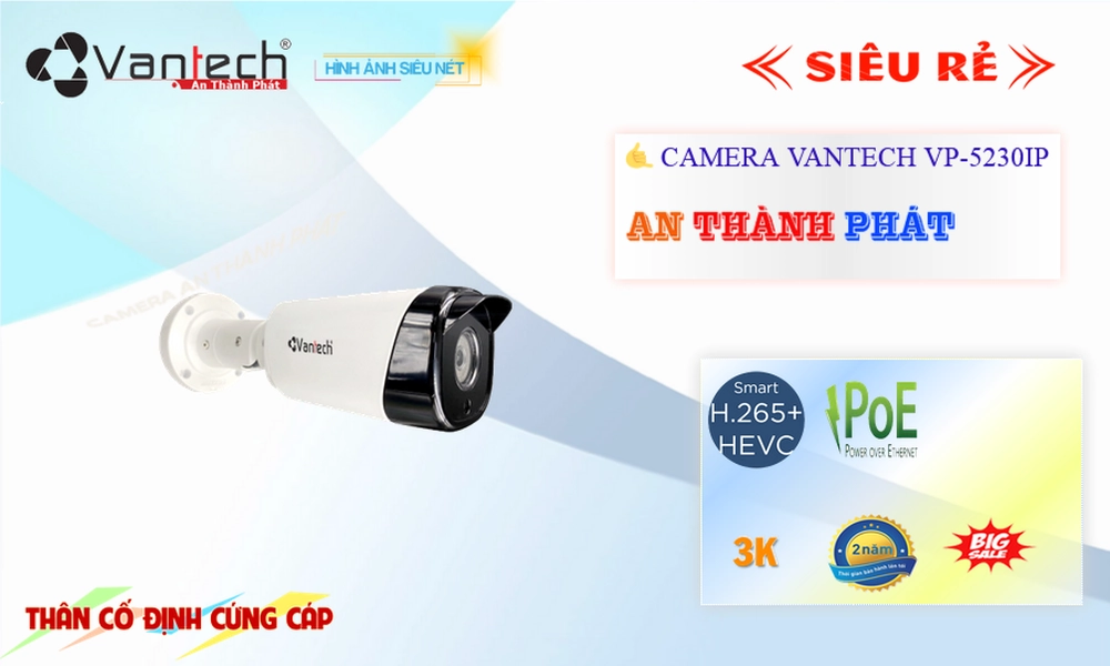 Camera VanTech Thiết kế Đẹp Công Nghệ POE VP-5230IP
