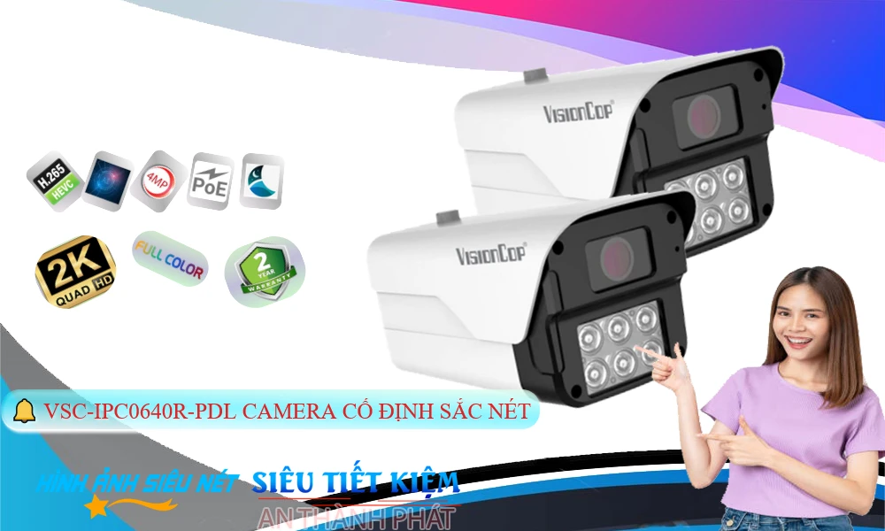 Camera Ban Đêm Có Màu VSC-IPC0640R-PDL Camera Ban Đêm Có Màu VSC-IPC0640R-PDL