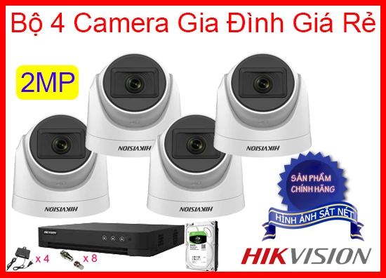 Trọn Bộ Camera Quan Sát Gia Đình Giá Rẻ, lắp đặt camera quan sát gia đình, bộ 4 camera giám sát gia đình, bộ camera gia đình chính hãng HIKVISION, lắp đặt camera quan sát gia đình giá rẻ