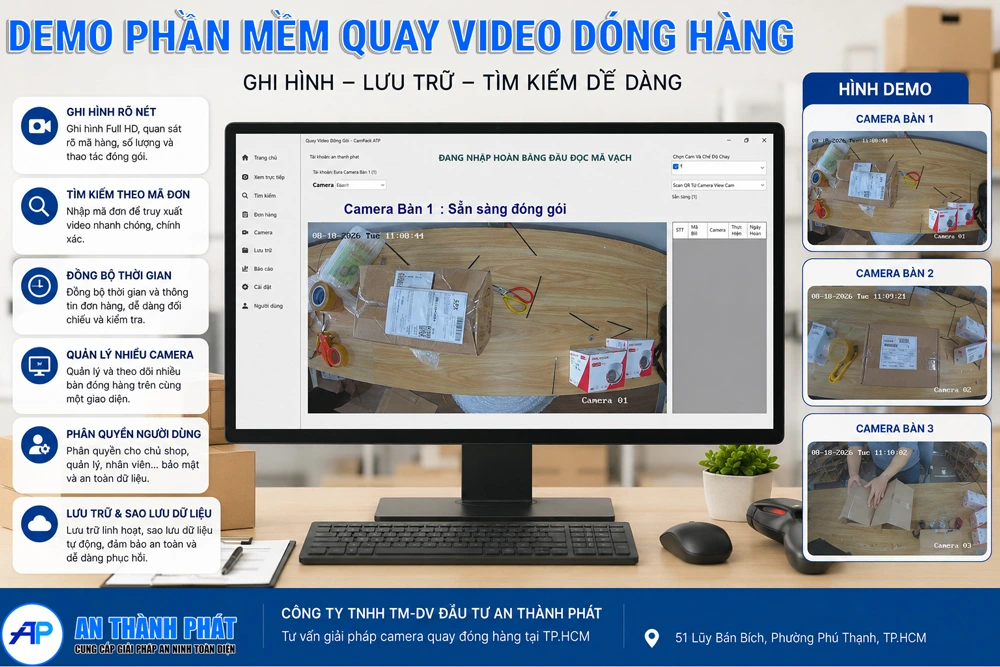 demo phần mềm quay video đóng hàng