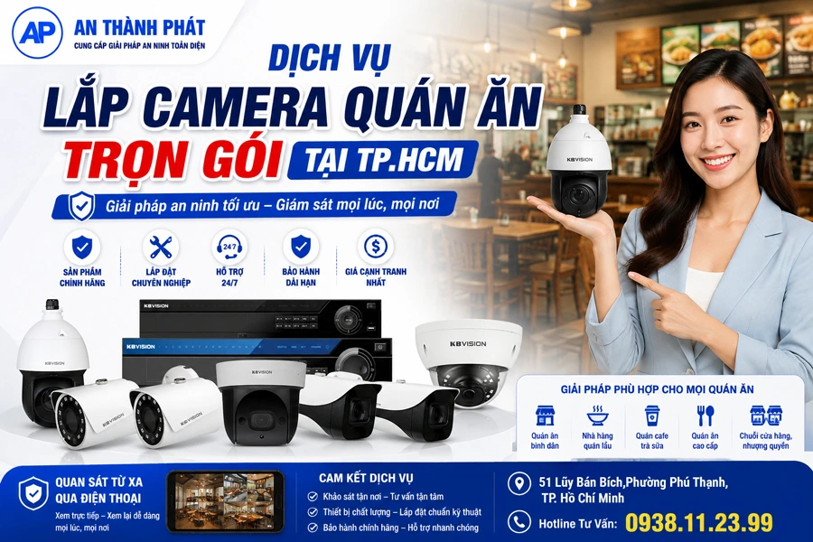 dich vụ lap dat camera tron goi cho quan an 