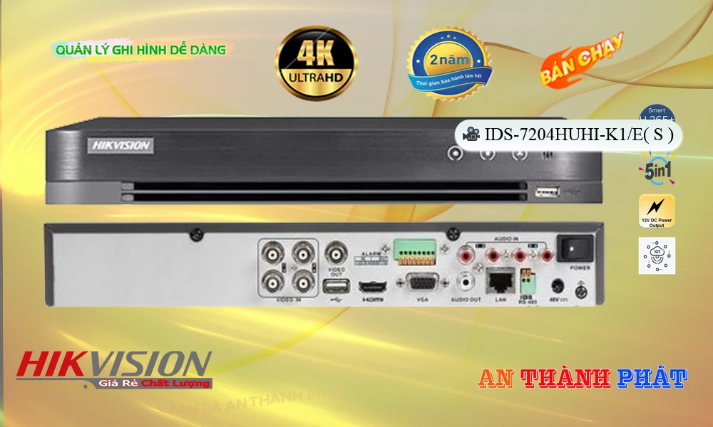 iDS-7204HUHI-K1/E(S) sắc nét Hikvision