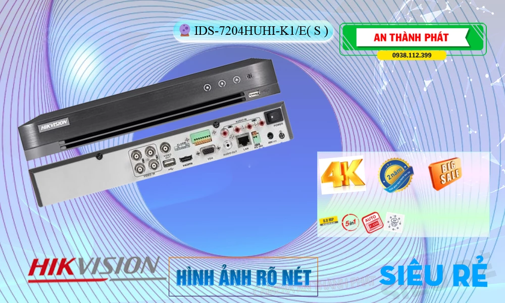 iDS-7204HUHI-K1/E(S) sắc nét Hikvision
