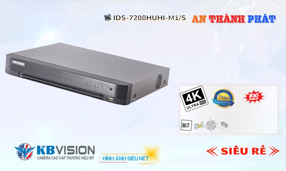 iDS-7208HUHI-M1/S sắc nét Hikvision