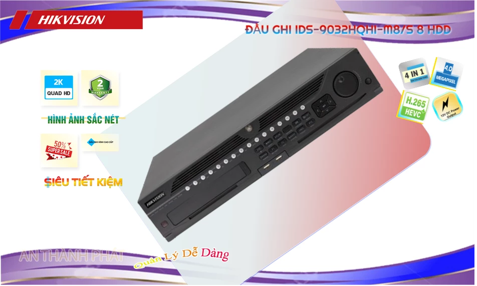 iDS-9032HQHI-M8/S sắc nét Hikvision ➠